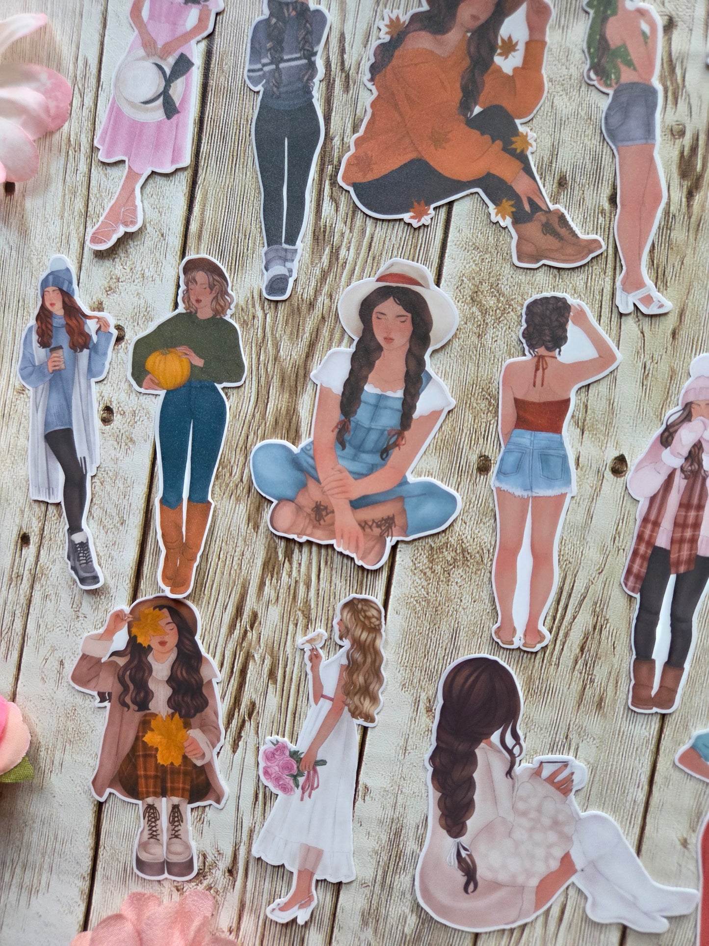 Seasons Girl Stickers