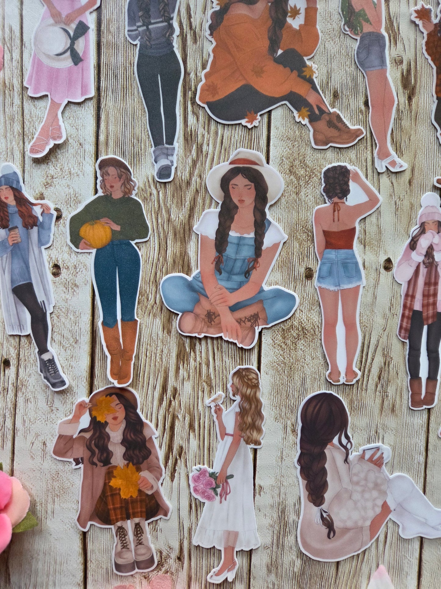 Seasons Girl Stickers