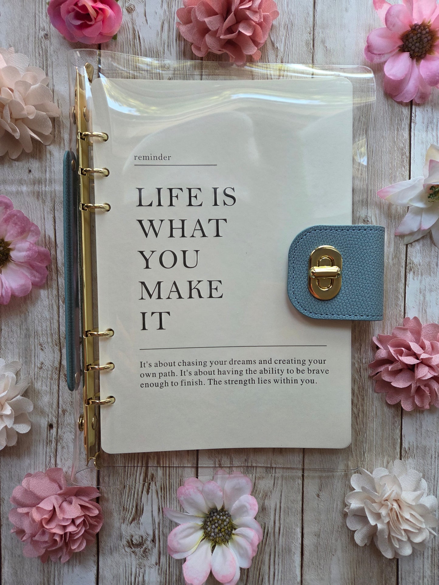 Large Clear Loose Leaf Journal