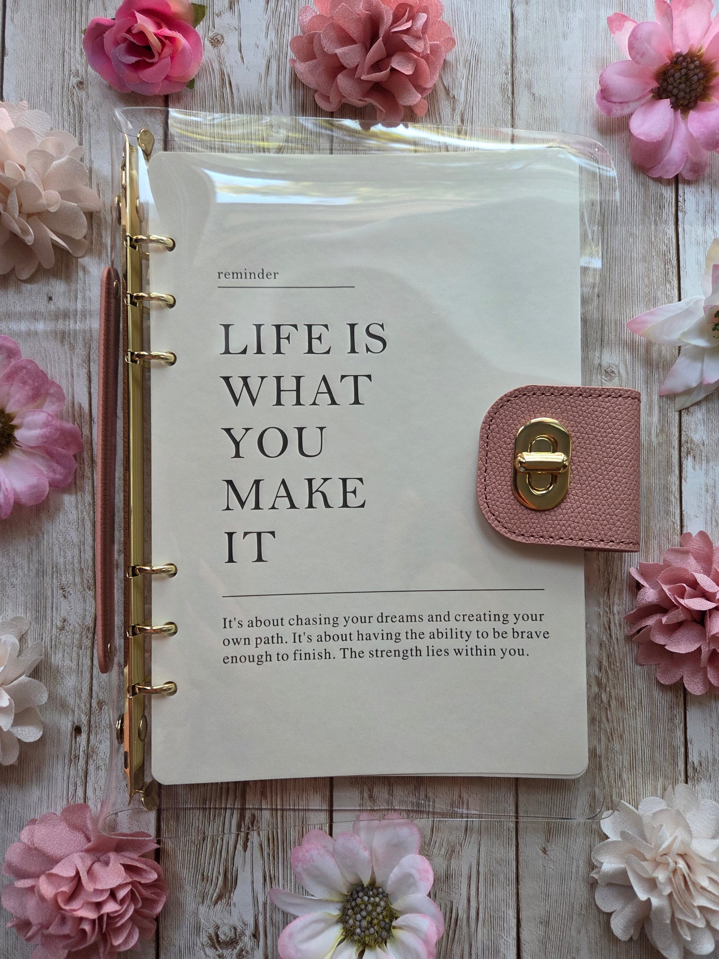 Large Clear Loose Leaf Journal
