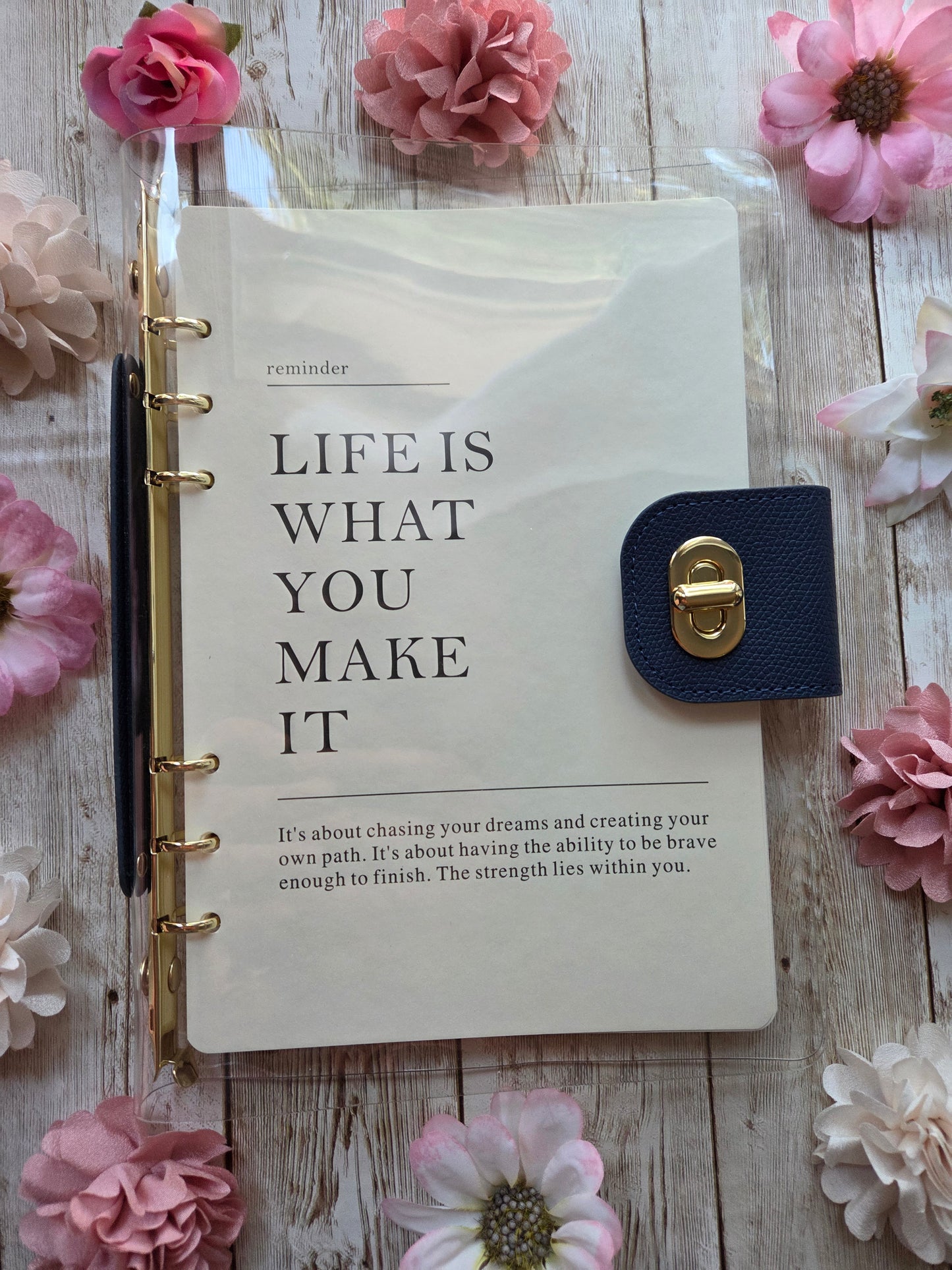 Large Clear Loose Leaf Journal