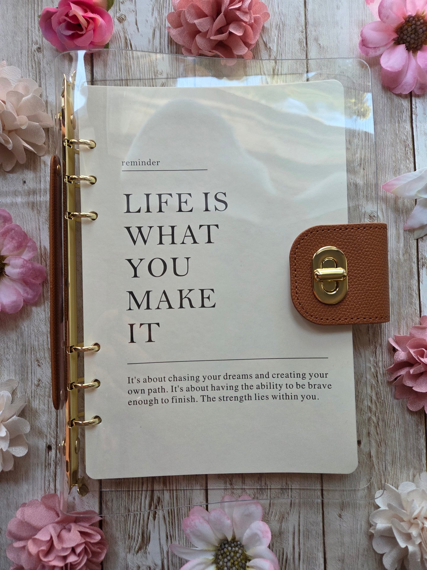 Large Clear Loose Leaf Journal
