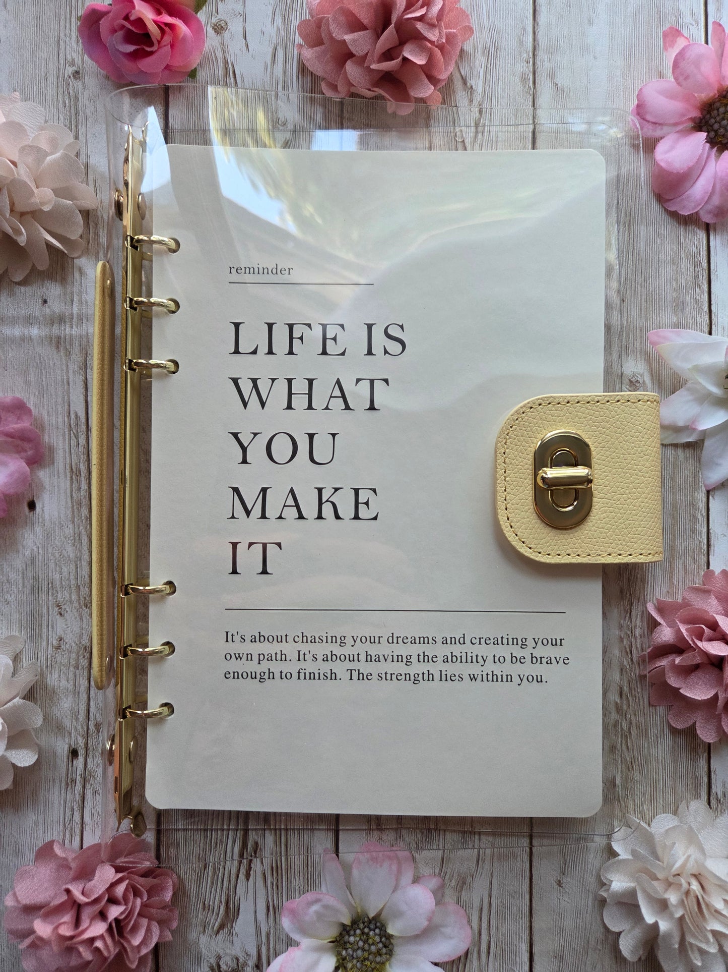 Large Clear Loose Leaf Journal