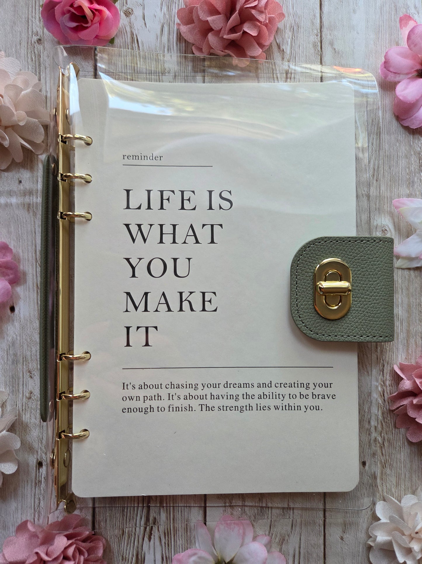 Large Clear Loose Leaf Journal