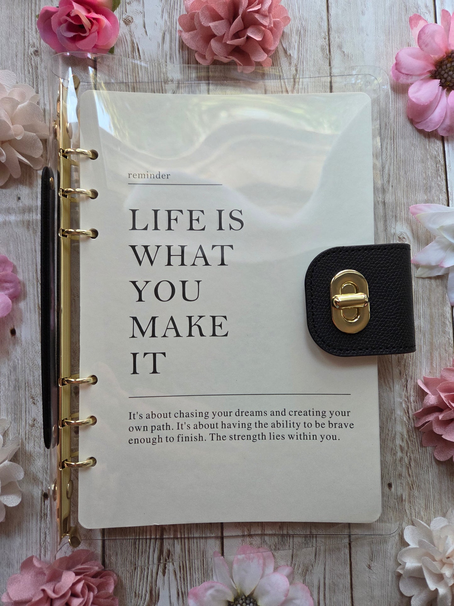 Large Clear Loose Leaf Journal