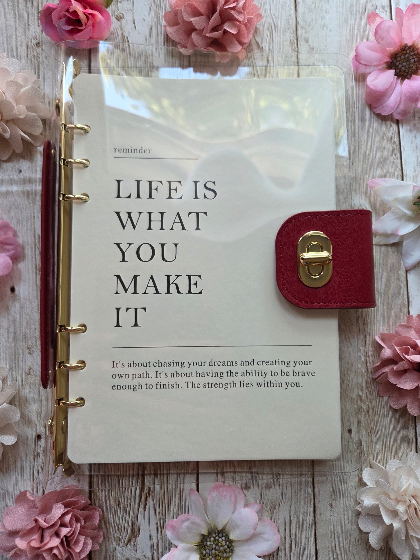 Large Clear Loose Leaf Journal