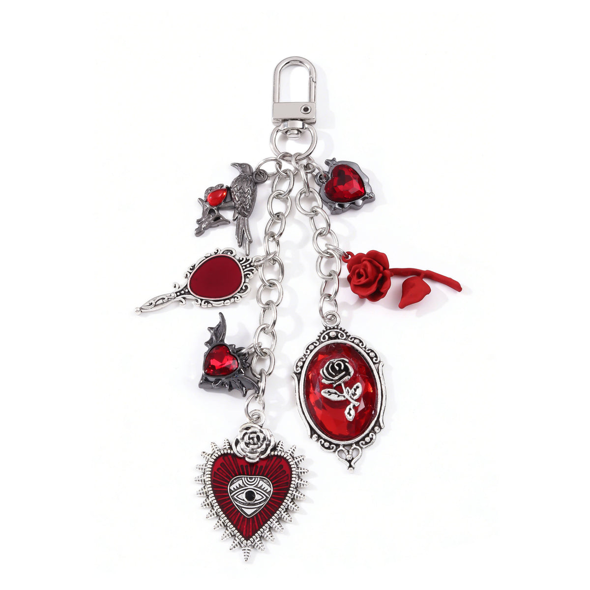 Dark Romance Kindle Charm - Dark Romance Gothic Phone Charm Hearts and Roses
