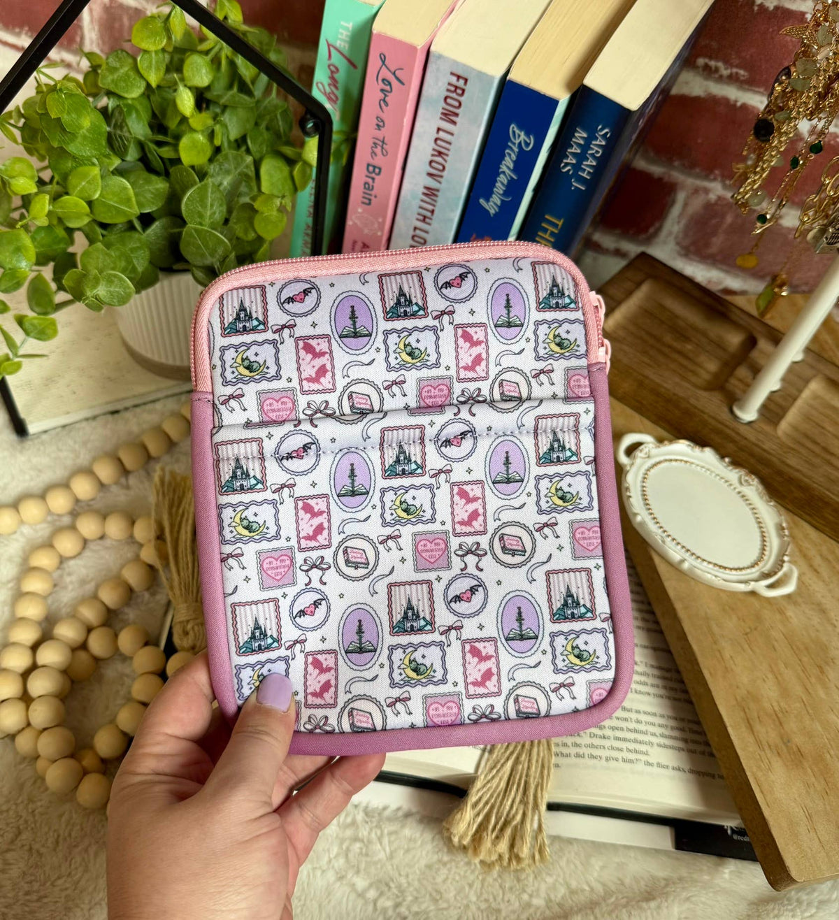 Pink Dragon Reading Kindle Sleeve |Kindle Sleeve |Kindle Storage