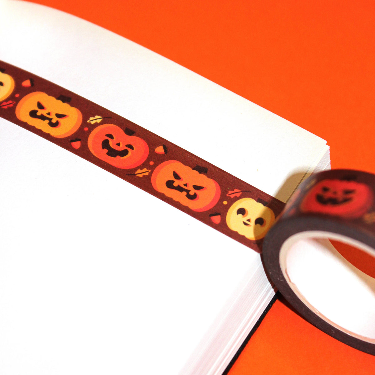 "Spunky Pumpkins" Cute Halloween Jack-o'-Lantern Washi Tape