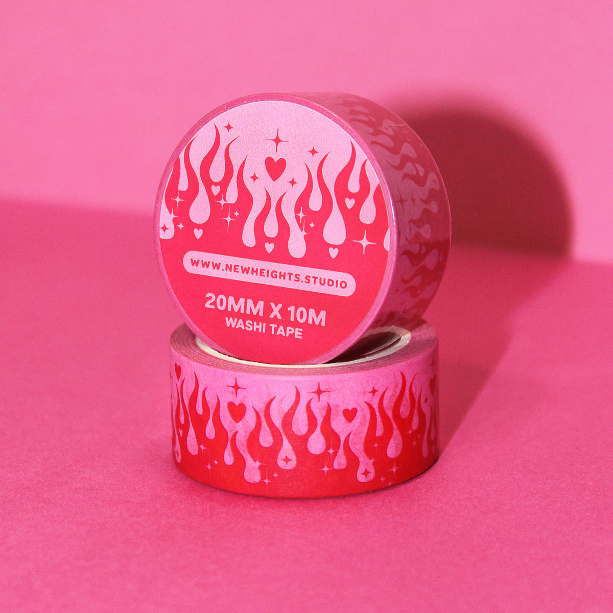 "You Set My Heart On Fire" Y2K Kitschy Washi Tape (20mm/10m)
