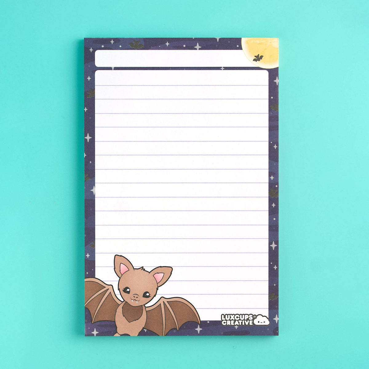Baby Bat Notepad - 50-Page | 4”x6” | A6 | Lined