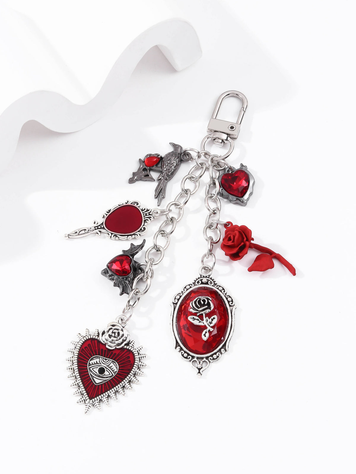 Dark Romance Kindle Charm - Dark Romance Gothic Phone Charm Hearts and Roses