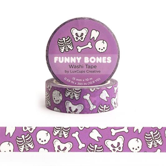 Funny Bones Washi Tape - Stationery | Decorative | Low-Tack