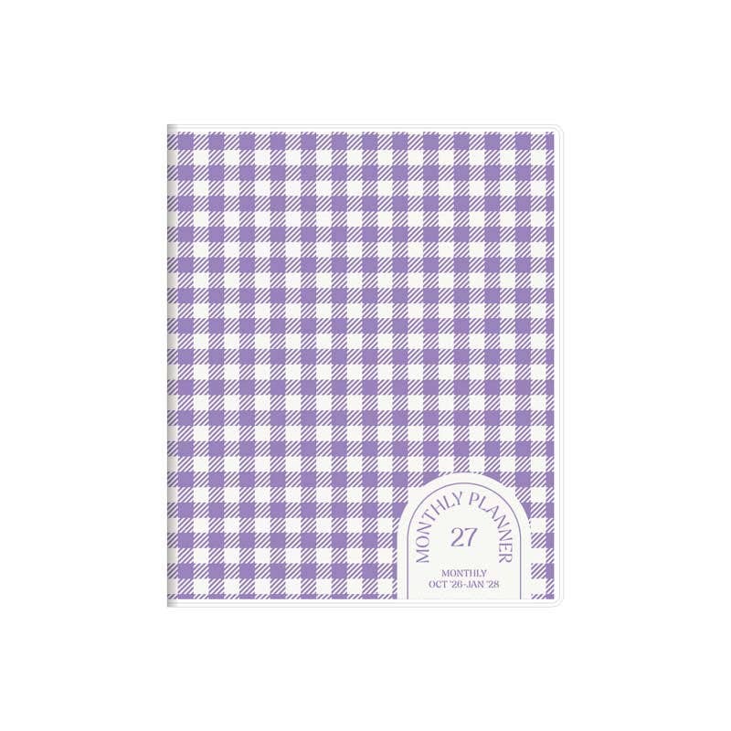 2027 Weekly Diary Glow Check Square (NE4): Green