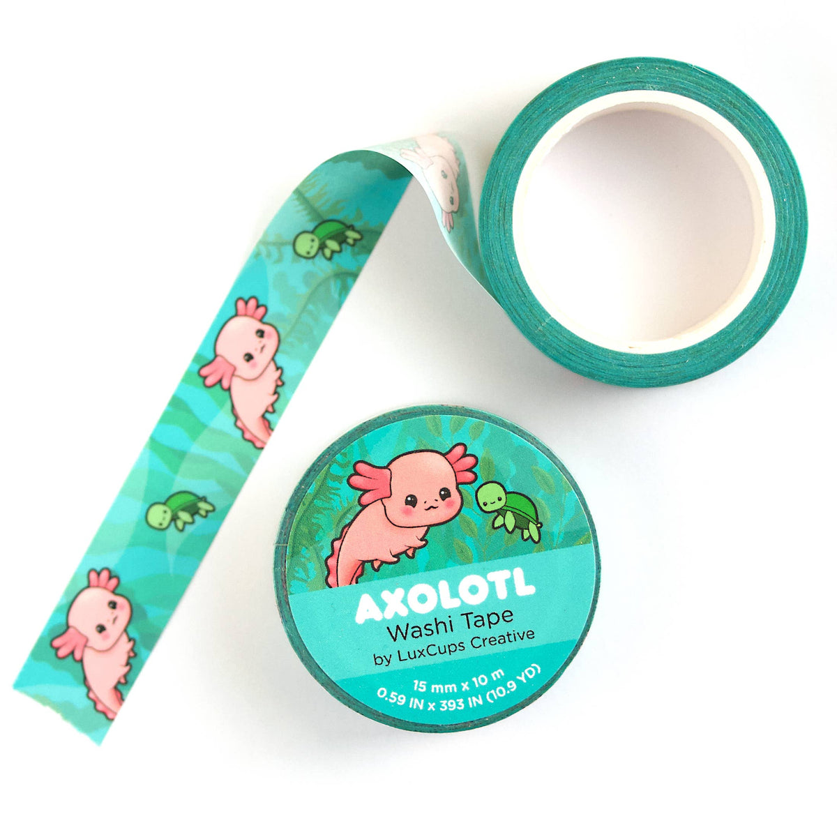Axolotl Washi Tape - Stationery | Decorative | Low-Tack Tape