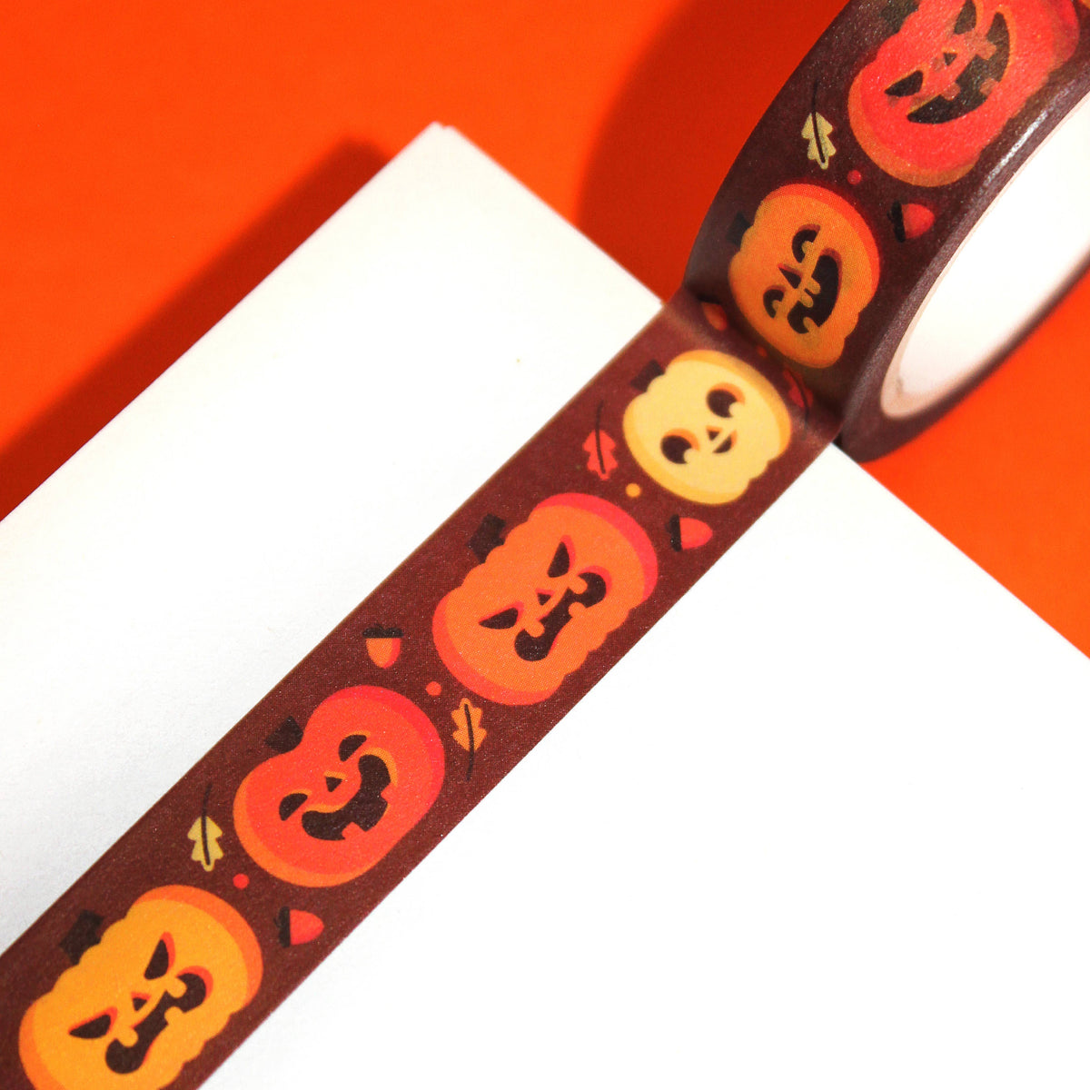 "Spunky Pumpkins" Cute Halloween Jack-o'-Lantern Washi Tape