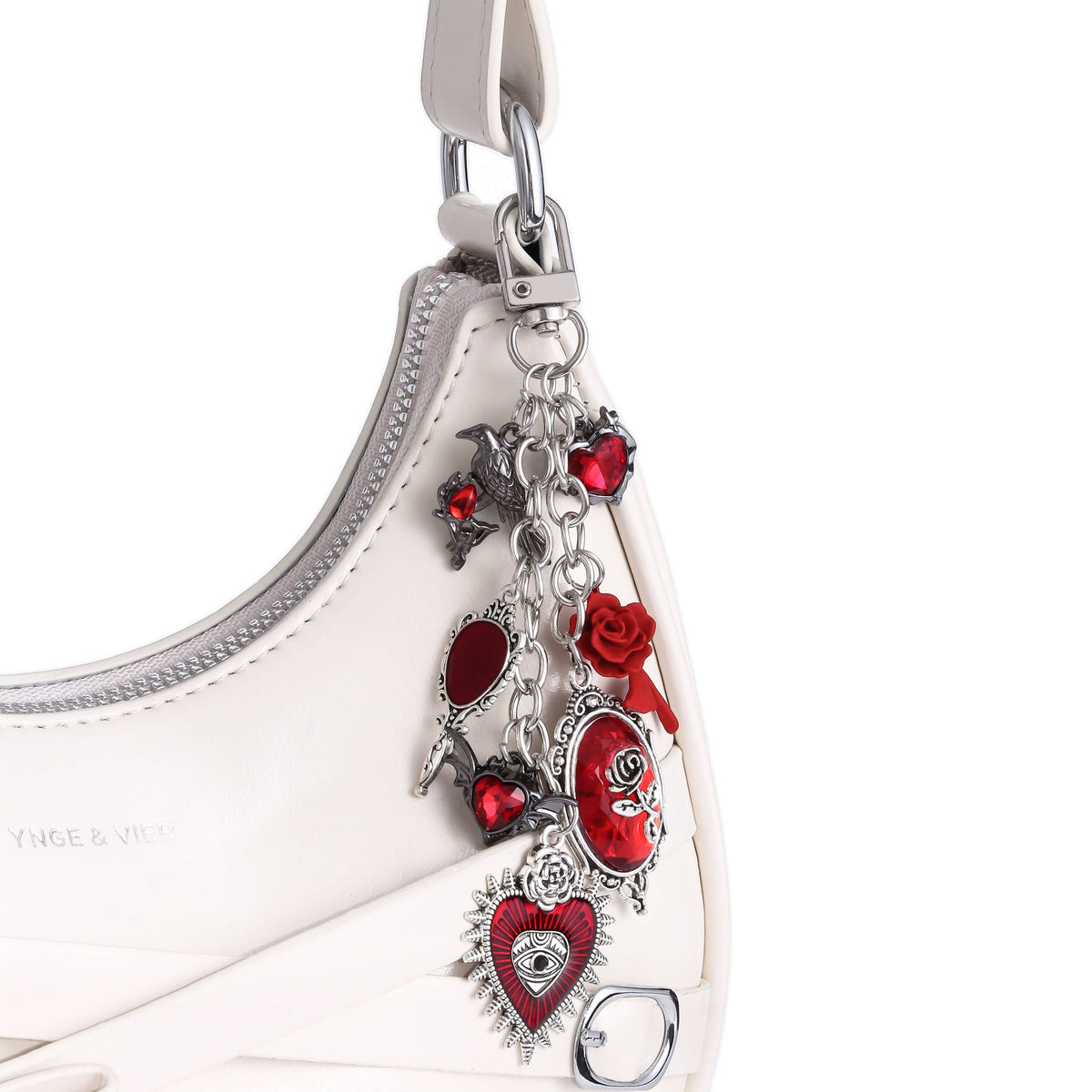 Dark Romance Kindle Charm - Dark Romance Gothic Phone Charm Hearts and Roses