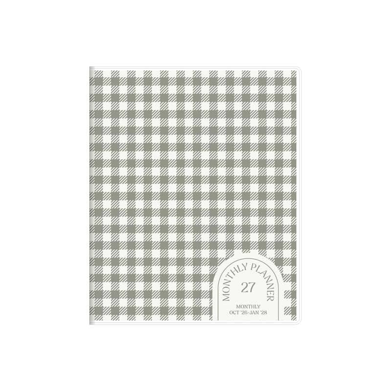 2027 Weekly Diary Glow Check Square (NE4): Green