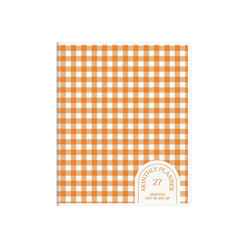 2027 Weekly Diary Glow Check Square (NE4): Green