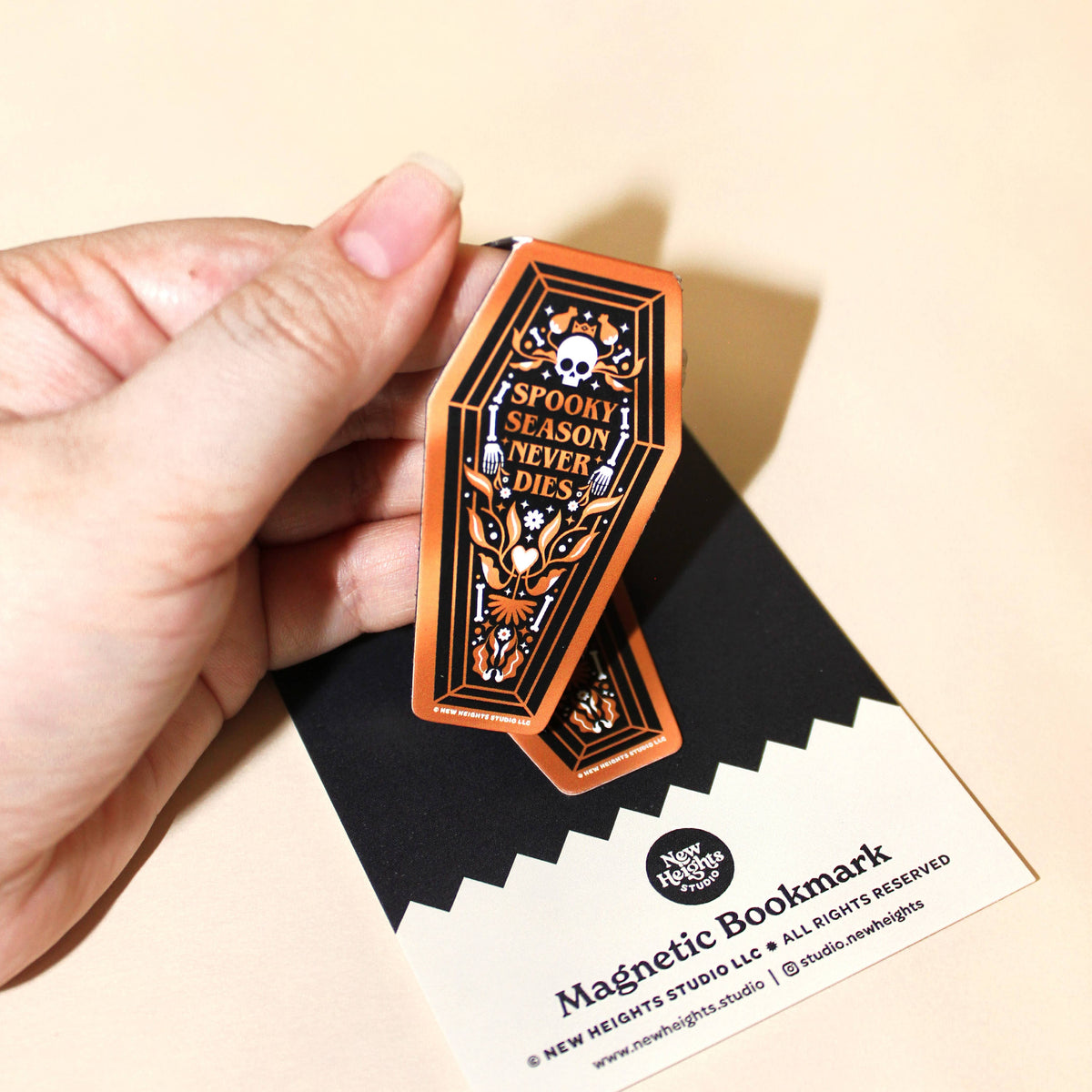 "Spooky Season Never Dies" Halloween Magnetic Bookmark