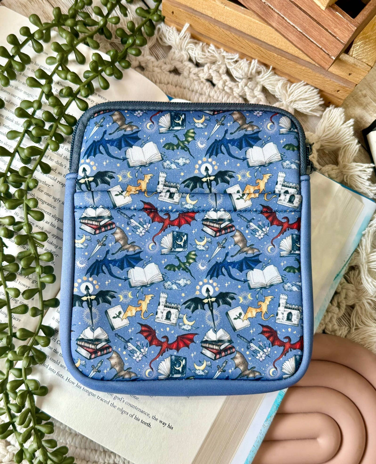 Blue Dragon Kindle Sleeve | Kindle Sleeve | Kindle Storage