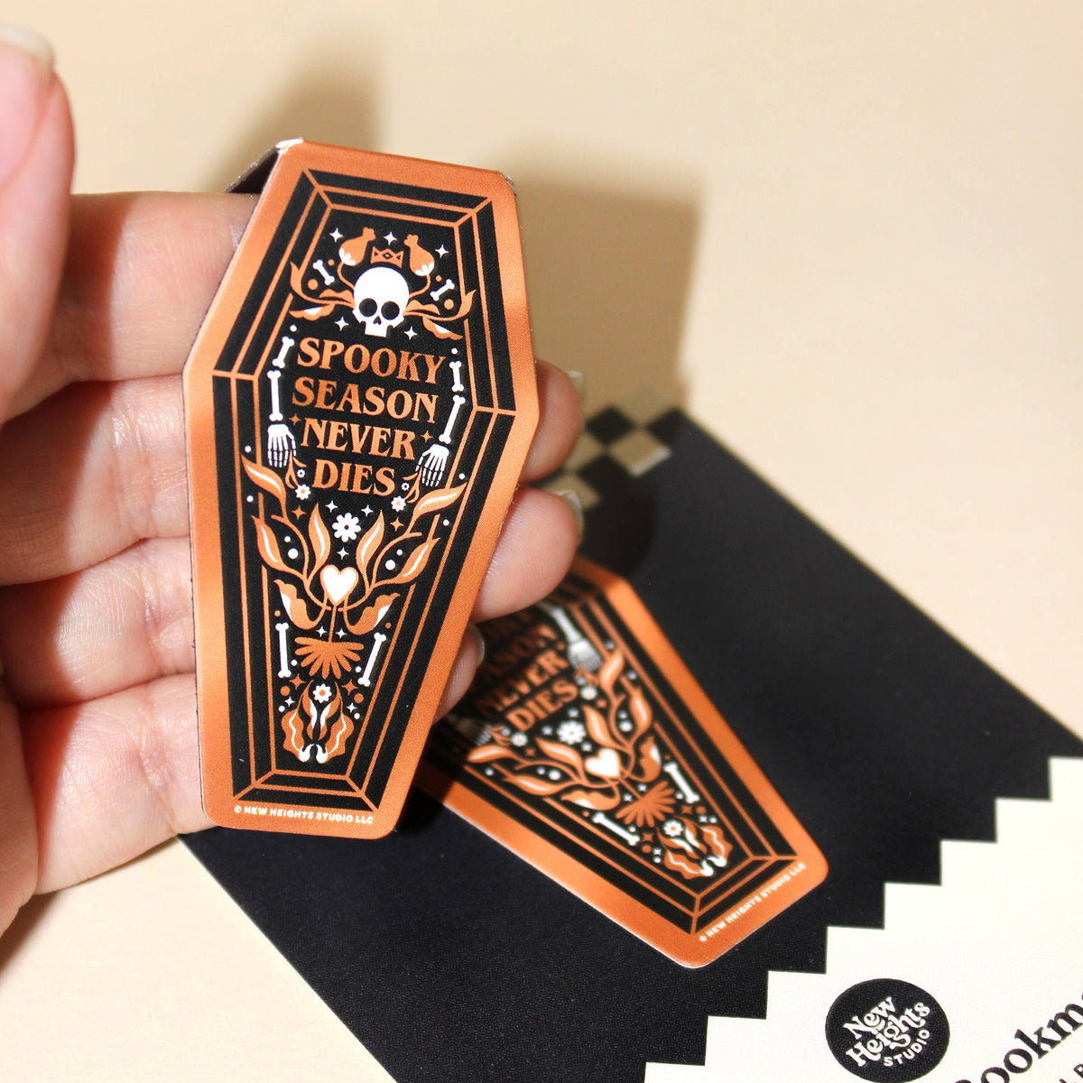 "Spooky Season Never Dies" Halloween Magnetic Bookmark
