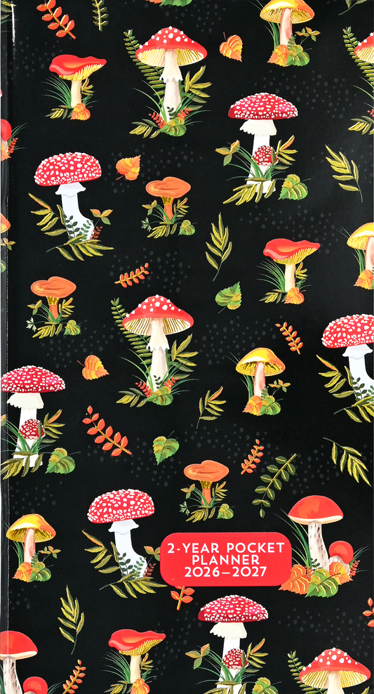 2026-27 Mushrooms 2-Year Pocket Planner,2026-27 Mushrooms 2-Year Pocket Planner