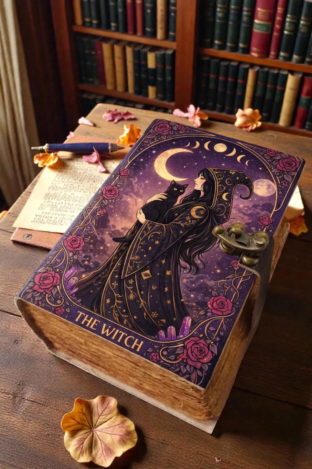 Leather Witch Journal – Mystical Moon Diary, Spell Book Vintage Journal