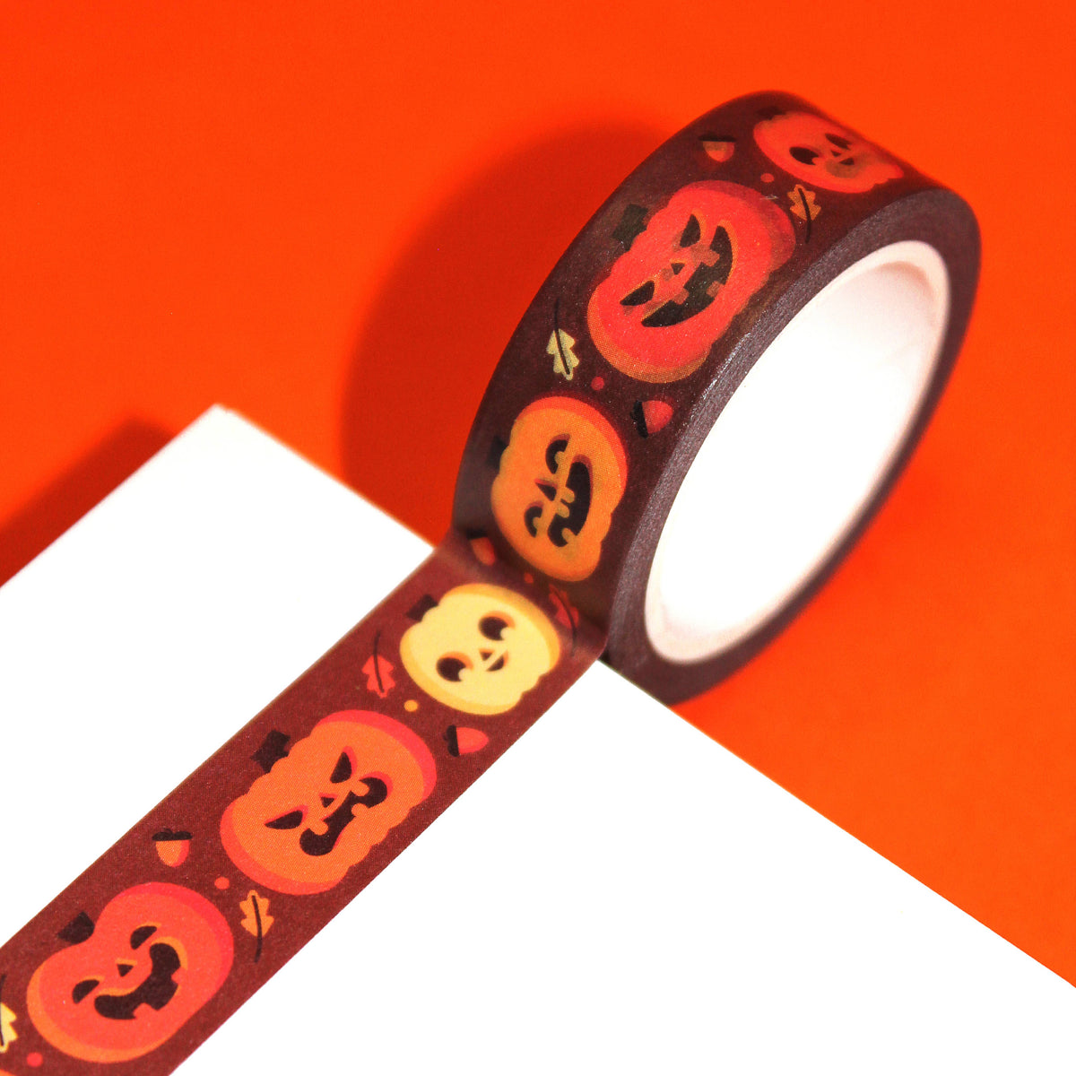 "Spunky Pumpkins" Cute Halloween Jack-o'-Lantern Washi Tape