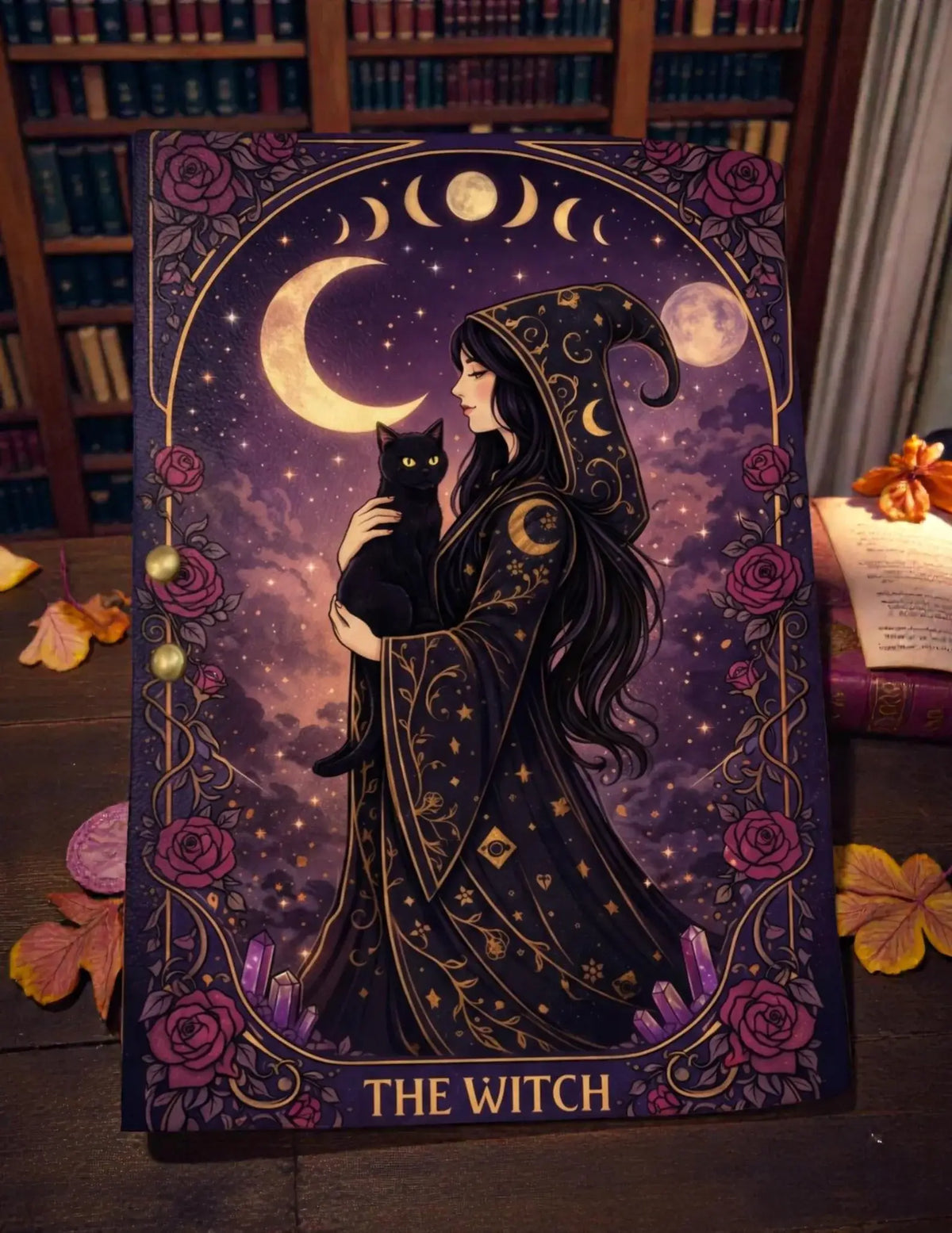 Leather Witch Journal – Mystical Moon Diary, Spell Book Vintage Journal