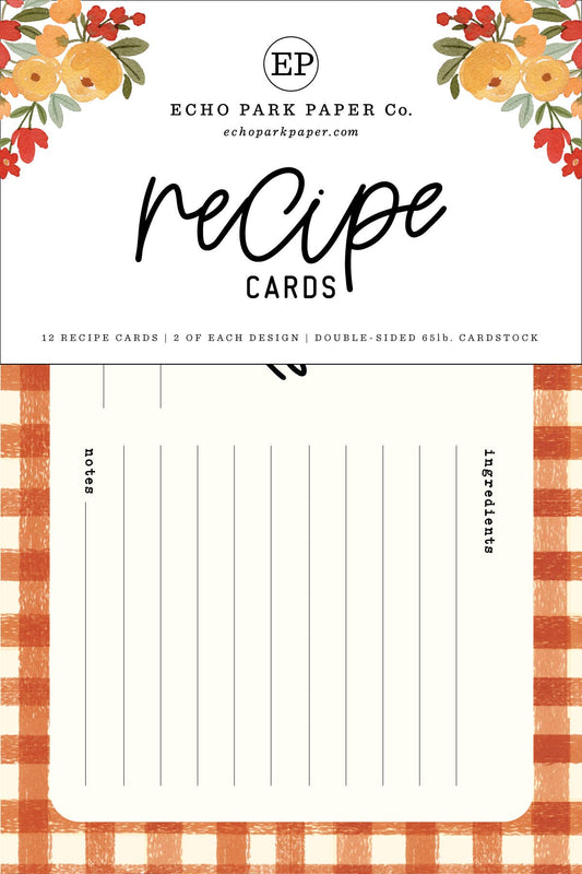 Hello Autumn Recipe Cards