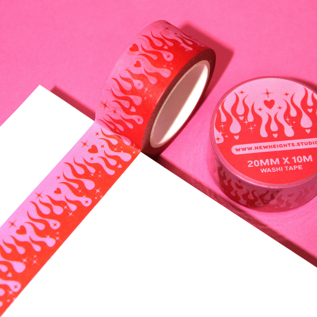 "You Set My Heart On Fire" Y2K Kitschy Washi Tape (20mm/10m)