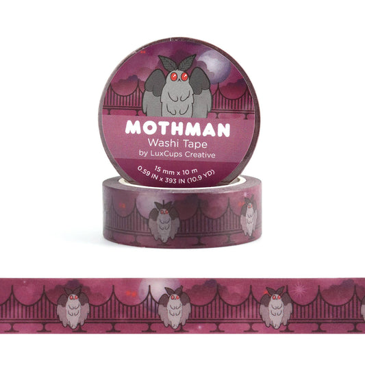 Mothman Washi Tape - Stationery | Decorative | Low-Tack Tape