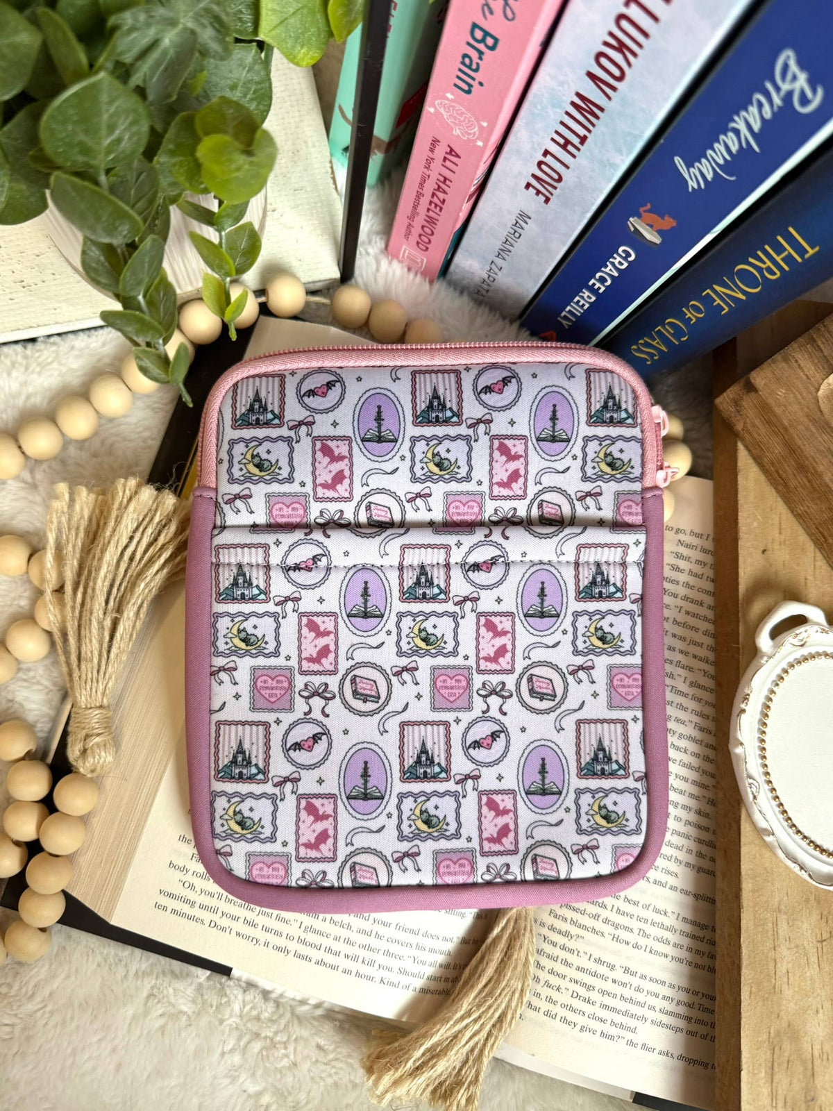 Pink Dragon Reading Kindle Sleeve |Kindle Sleeve |Kindle Storage
