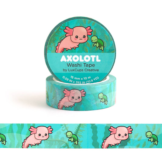Axolotl Washi Tape - Stationery | Decorative | Low-Tack Tape