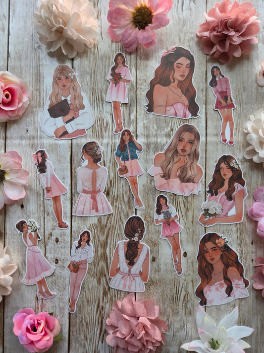Belle En Rose Stickers