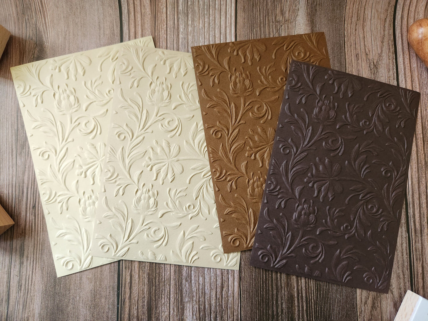 Floral Embossed Paper