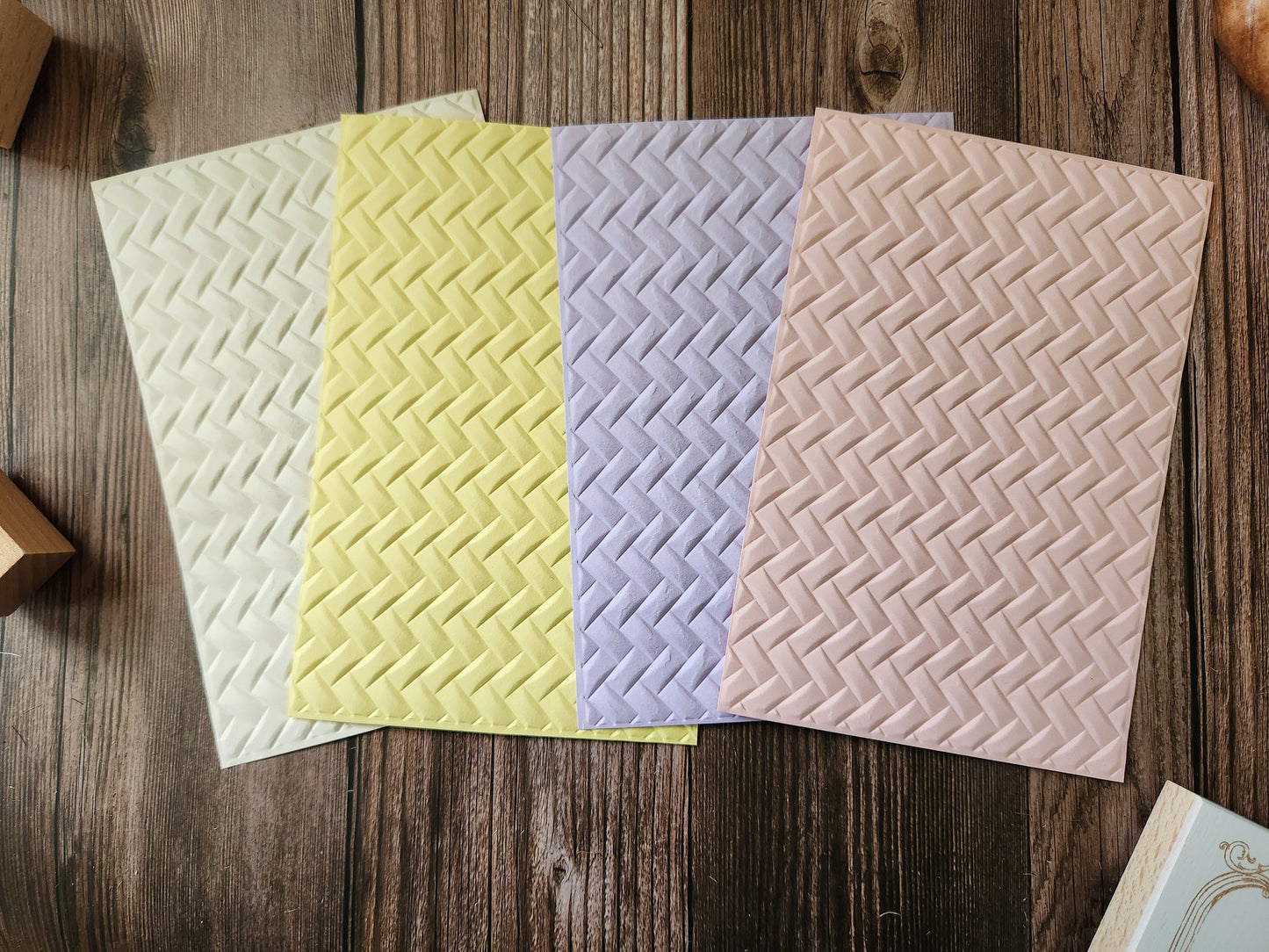 Basket Weave Embossed Paper