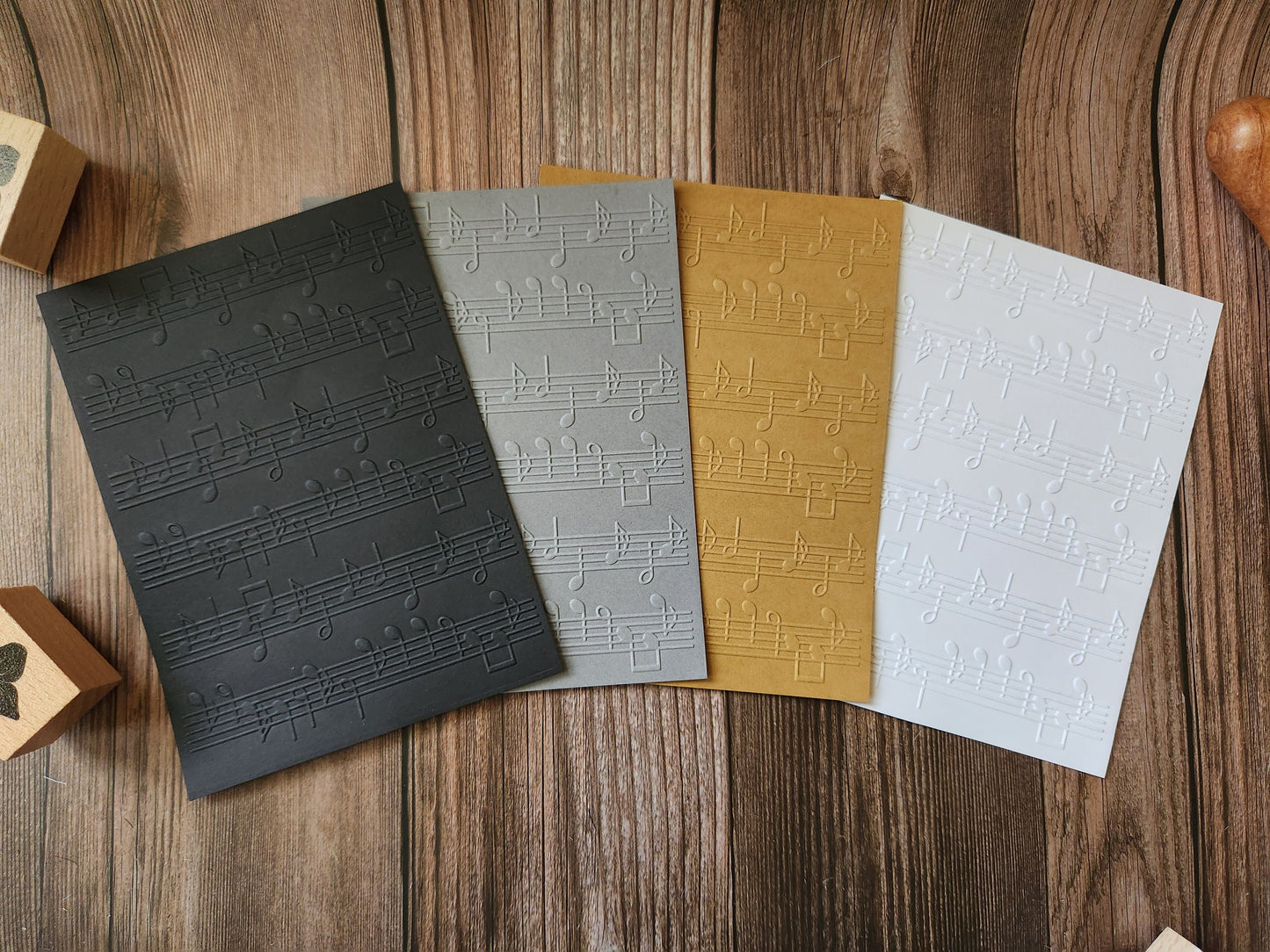 Musical Notes Embossed Paper