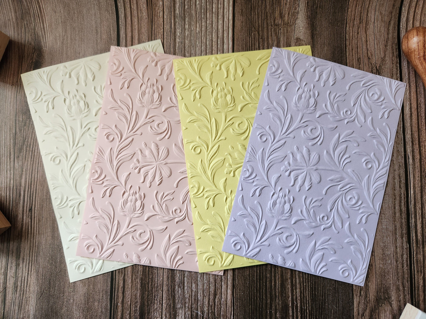 Floral Embossed Paper