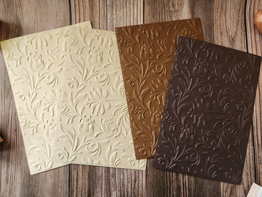 Floral Embossed Paper