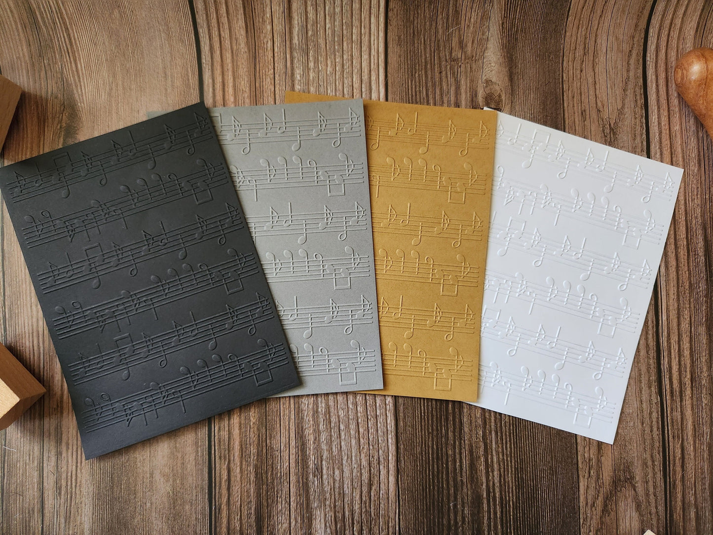 Musical Notes Embossed Paper