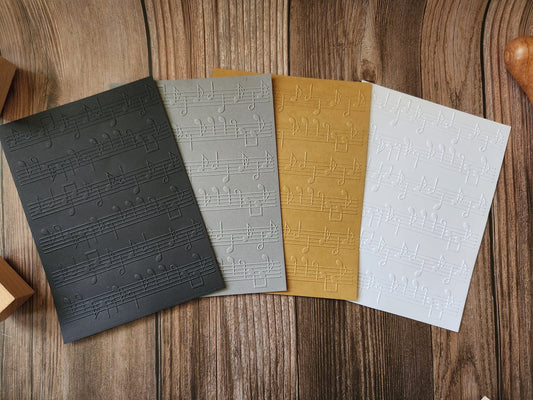 Musical Notes Embossed Paper