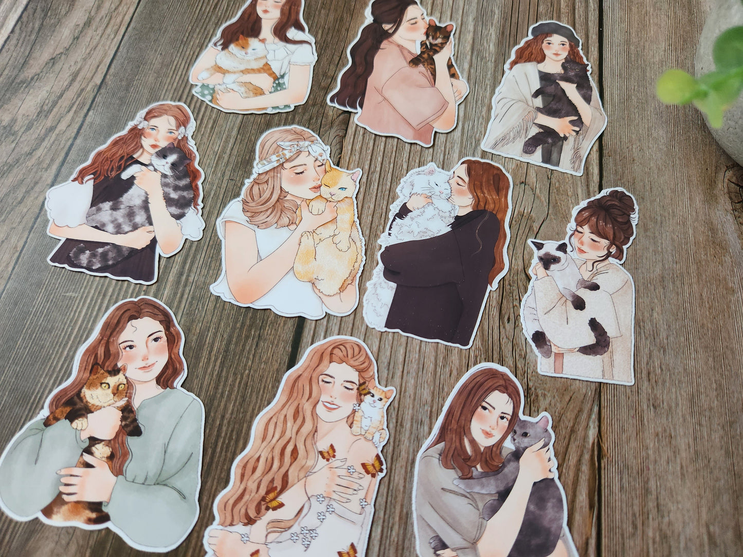 Kitty Lovers Girl Stickers