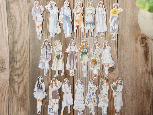 Recolored Girls Stickers