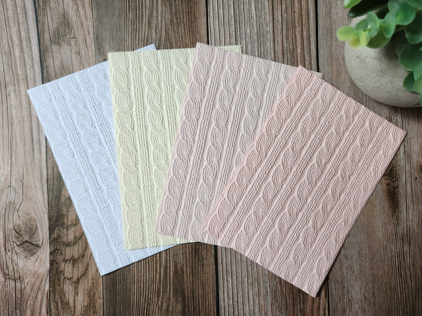 Sweater Knit Embossed Paper