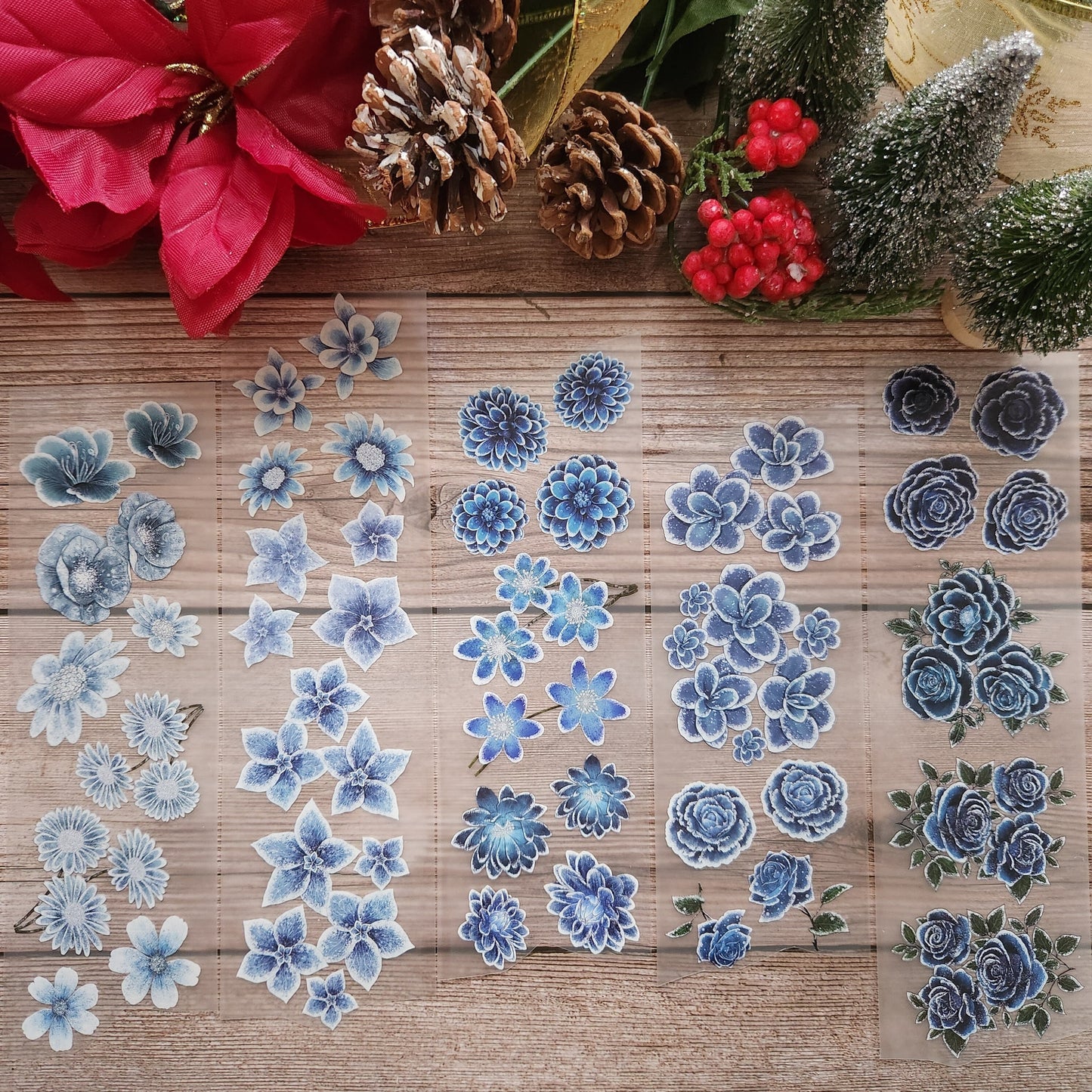 Winter Flowers Pet Tape Sample Loop